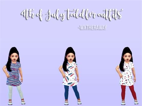 The Sims Resource 4th Of July Toddler Outfits Mesh Needed