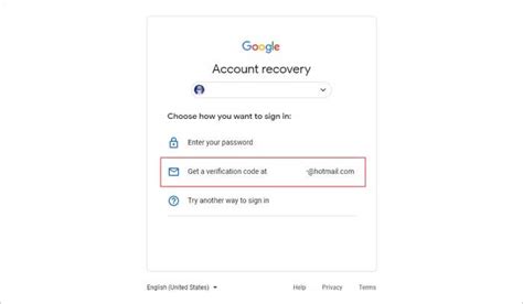 Choose Your Recovery Email Option