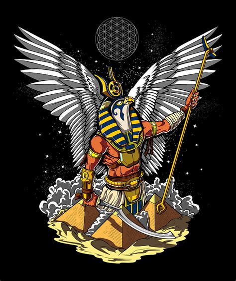 Egyptian God Horus Digital Art By Nikolay Todorov Pixels