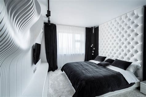beautiful black white bedroom designs