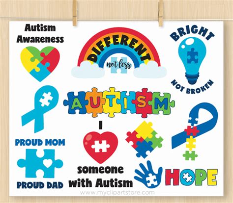 Autism Awareness Clipart Premium Vector Clipart By Myclipartstore