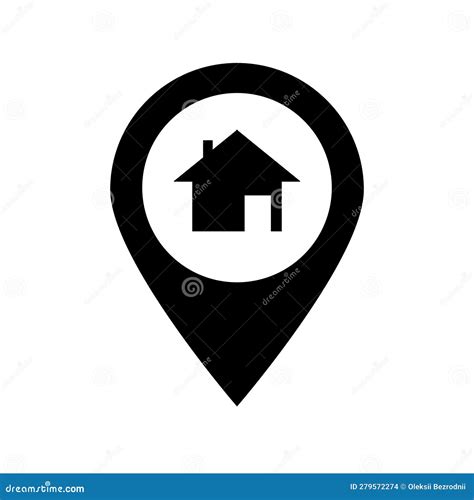 House Map Pin Home Vector Map Pointer Stock Illustration Illustration