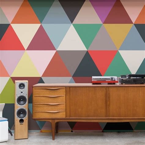 Bien Fait Mosaic Triangles Wallpaper By Smallable Dwell