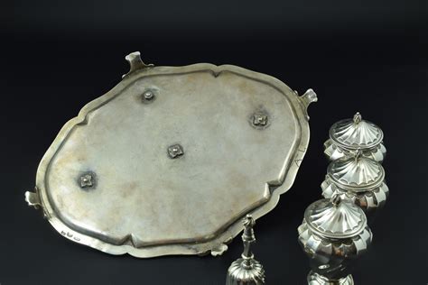 Silver Inkstand With Hallmarks Madrid Spain 1779 For Sale At