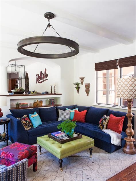 If you opt for a lighter blue sofa, go for muted colors and pastel shades. Best Navy Blue Sofa Design Ideas & Remodel Pictures | Houzz
