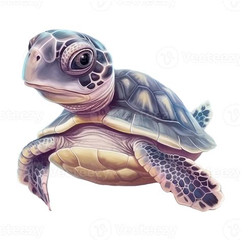 Cute Turtle Ai Generated 23529489 Png