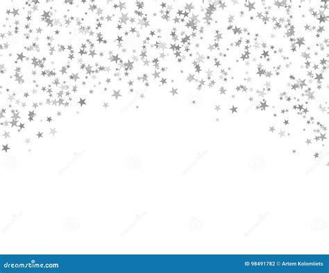 Silver Stars Falling From The Sky Abstract Arc Background Glitter
