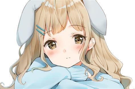 Anime Girl Holding Bunny