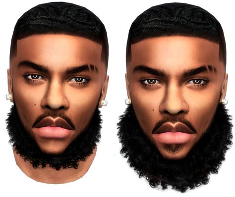 Downloads Xxblacksims Curly Beard Sims 4 Hair Male Sims Hair