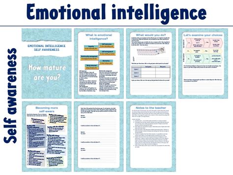 Emotional Intelligence Self Awareness Complete Activity Teaching