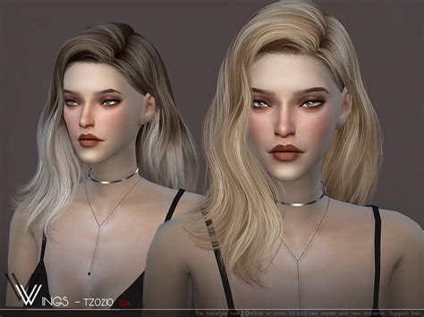 The Sims Resource Wings Tz0210 Hair ~ Sims 4 Hairs