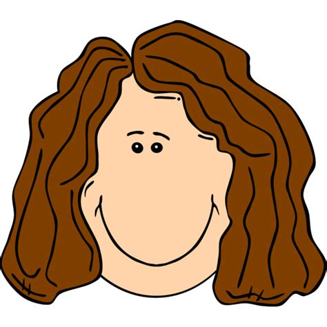 Smiling Brown Hair Lady Png Svg Clip Art For Web