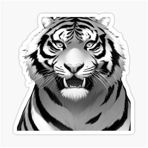 Tiger Face Sticker For Sale By By Happy Redbubble
