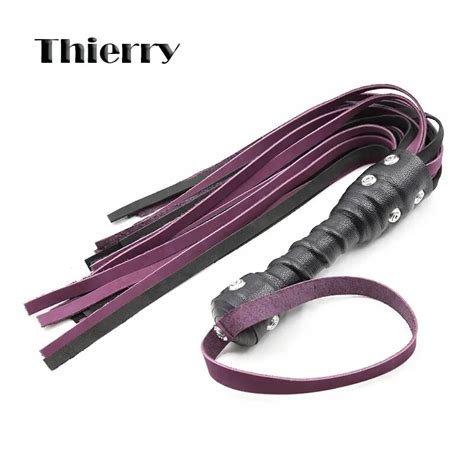 Thierry Hand Made Sex Toys Genuine Leather Whip Fetish Bdsm Adult Games For Couples Spanking