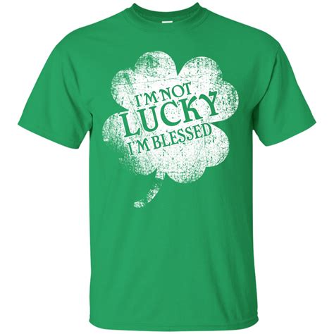 St Patrick’s Day I’m Not Lucky I’m Blessed Christian T Shirt Irish Green Men Ebay Christian