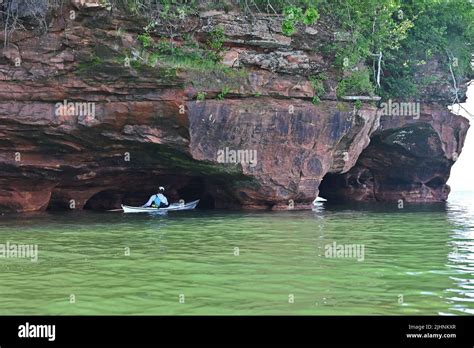 Kayaking The Sea Caves At The Apostle Islands National Lakeshore In