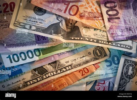 Various Paper Currency Bills From Different Countries Stock Photo Alamy