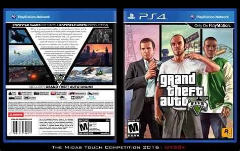 Grand Theft Auto V Playstation 4 Box Art Cover By Ultraviolet32x