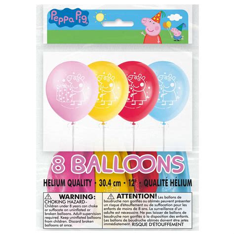 Peppa Pig Latex Balloons 12in 8ct Walmart Canada