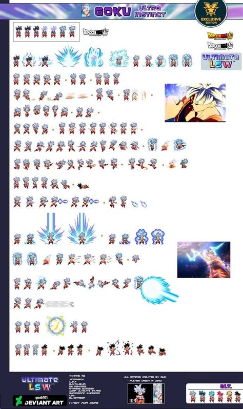 Mastered Ultra Instinct Goku Ultimate Lsw Sheet By Xbae12 Pixel Art