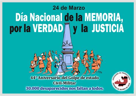 De Marzo D A Nacional De La Memoria Por La Verdad Y La Justicia