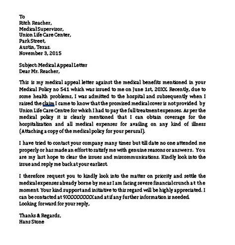 How To Write A Winning Medicare Appeal Letter Sample Besttemplates234