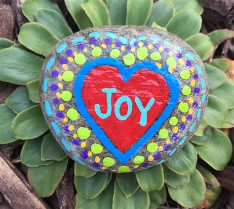 Joy Hand Painted Rock By Caroline The Kindness Rocks Project Hand