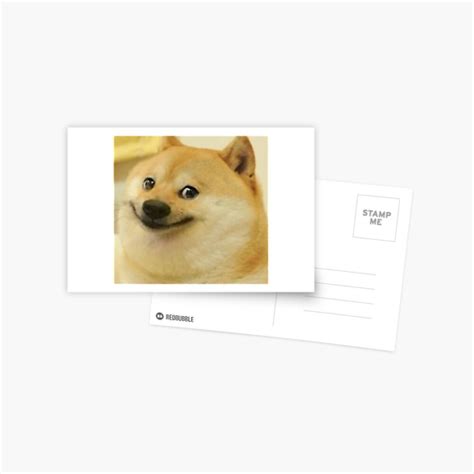 Smiling Doge Meme Postcard For Sale By Golumtoll Redbubble