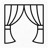 Curtain Window Curtains Stage Drawing Icon Clipart Theater Cartoon Transparent Clip Line Getdrawings Iconfinder sketch template
