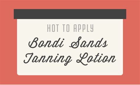 How To Apply Bondi Sands Fake Tan