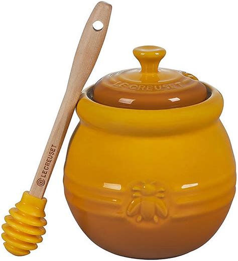 Le Creuset Nectar Honey Pot With Silicone Dipper Pg1015 10672 In 2021 Honey Pot Le Creuset