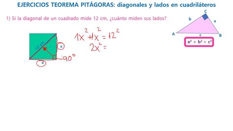 Teorema PitÁgoras Cómo Hallar La Diagonal O Lado De Un Cuadrilátero
