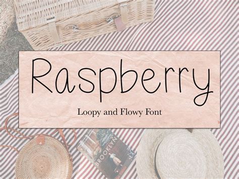 Raspberry Font Flowy Skinny Digital Font Download Script Etsy