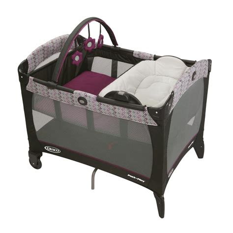 Graco pack 'n play foldlite playard | lightweight travel pack 'n play with easy, compact fold, sawyer. Amazon.com : Graco Pack 'N Play Playard with Reversible ...