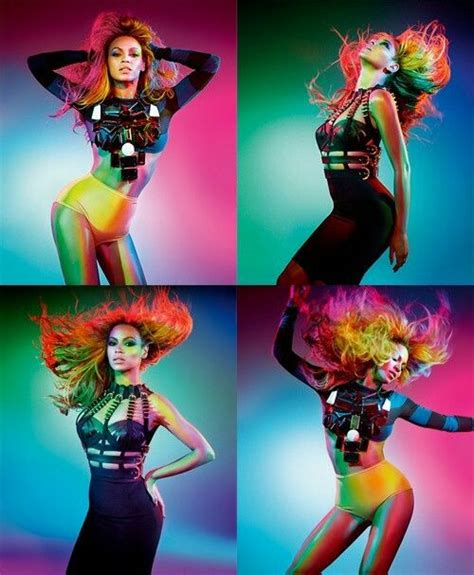 Colorful Beyoncé Photo Shoot Neon Photoshoot Colour Gel Photography