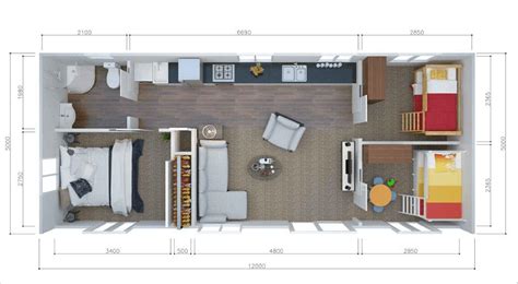 Also includes links to 50 1 bedroom, 2 bedroom, and studio apartment floor plans. 3 bedroom tiny house design plan one floor | Tiny house ...