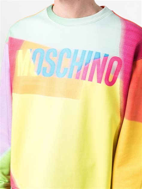 moschino logo colour block sweatshirt farfetch