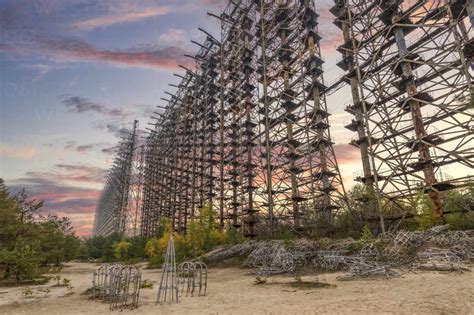 Ukraine Kyiv Oblast Chernobyl Remains Of Russian Woodpecker Radar Stock Photo