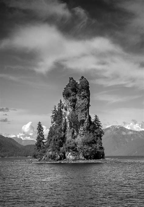 New Eddystone Rock © 2015 Clyde Butcher Black And White