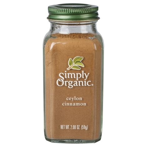 Simply Organic Ceylon Cinnamon Ground Certified Organic 208 Oz Bottle