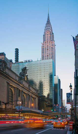 42nd Street View Of Chrysler Building And Grand Central Terminal At