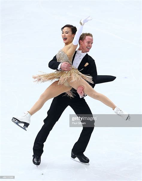 Madison Chock And Evan Bates Of The United States Compete During The