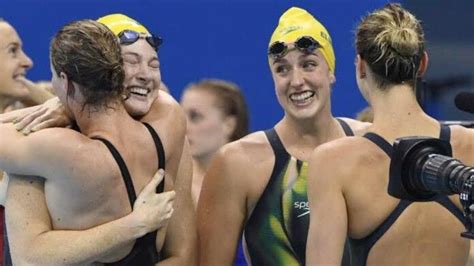 Swimming At Tokyo Olympics Australia Breaks Womens 4x100m Freestyle Relay World Record And