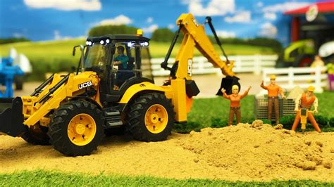 Construction Playtime Bruder Toys Tractor And Truck Action Video