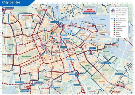 Amsterdam Tram Application Carte Carte De Amsterdam Tramway Pays Bas