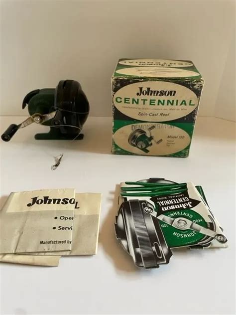 Rare Vintage Johnson Centennial Spin Cast Reel Model 120 Demo Reel In Box Paper 7999 Picclick
