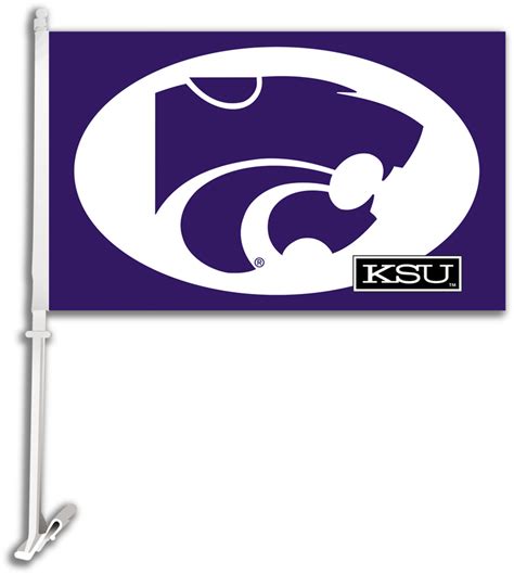 Kansas State Wildcats College Team Logo Car Flag Wwall Brackett