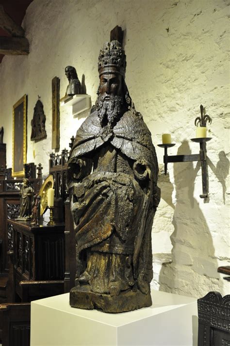 An Extremely Rare And Important English Medieval Sculpture Of God The