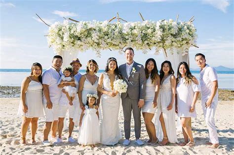 An All White Amazingly Romantic Small Intimate Beach Wedding In Koh