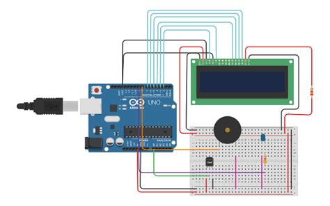 Circuit Design Sensor Suhu Tinkercad